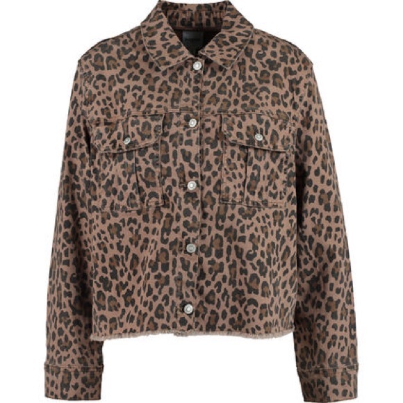 Nwt Kensie Jean Jacket Leopard Print 